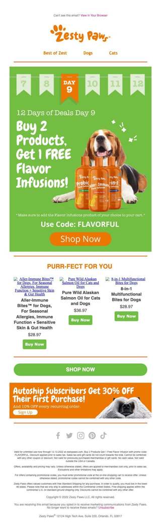 Day 9🧡 Buy 2 Products & Get 1 Free Flavor Infusions❗