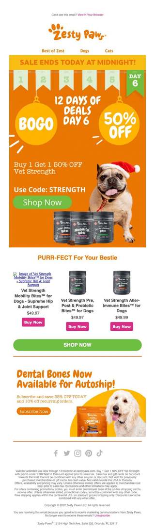 Ends At Midnight⏰ Buy 1 Get 1 50% OFF Vet Strength🐾🧡