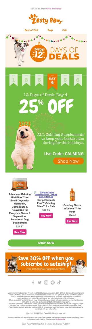 DAY 4🤩 25% OFF Calming Bites 🐶