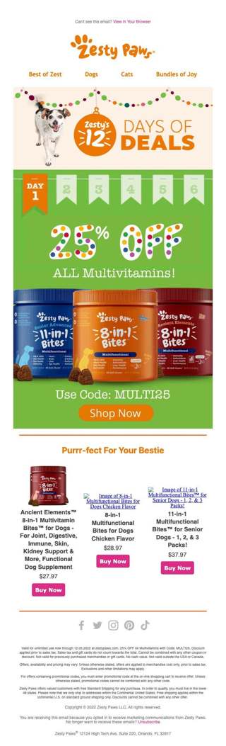 25% OFF All Multivitamins😻 Day 1 Of 12 Days Of Deals🤩