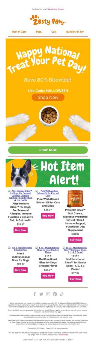 Happy Treat Your Pet Day🧡 SAVE 30% Off All Orders😍