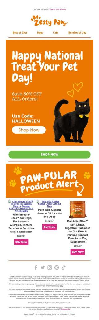Get 30% Off All Orders‼️ Happy National Treat Your Pet Day❤️