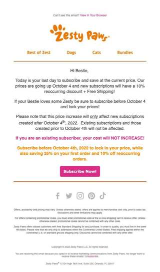 LAST CHANCE To Subscribe And Save‼️