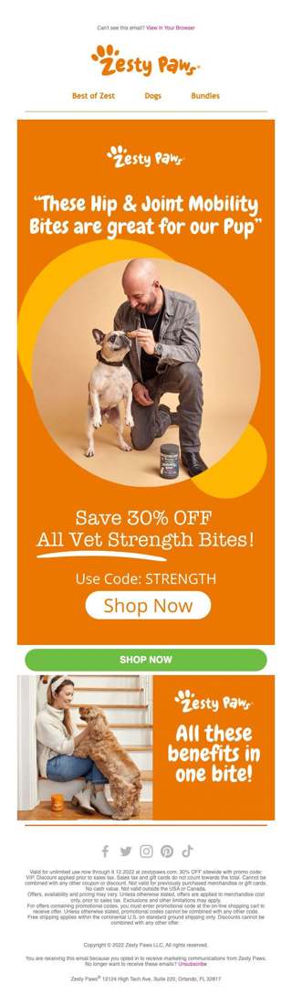 PAWerful🐾 bites for our Pup! Vet Strength Mobility 30% OFF CODE: STRENGTH 🐶
