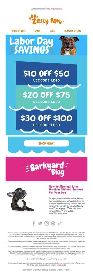 Labor Day Deals! Up to $30 OFF 🥳