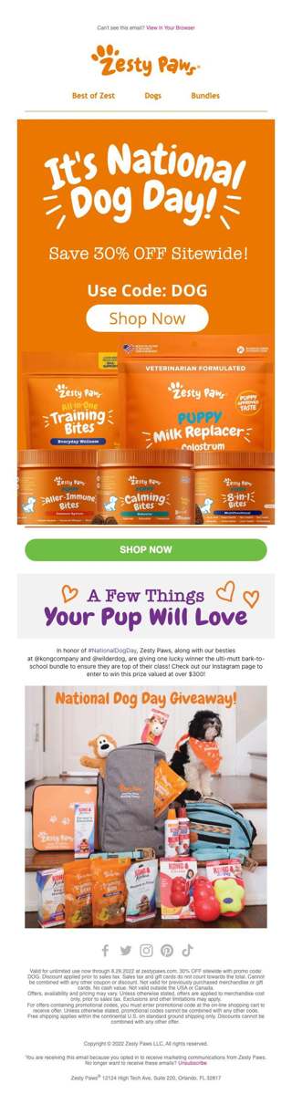 Extended: Save 30% OFF Sitewide for National Dog Day!🥳