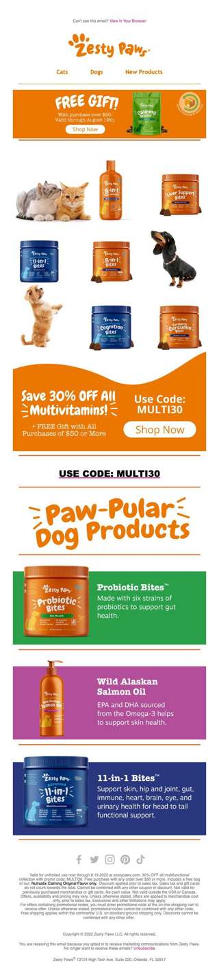 🐶Save 30% OFF All Multivitamins For Your Dog + Get a Free Gift!