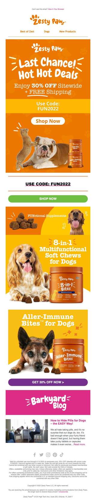 Last Chance! 30% Off Dog & Cat Bites ☀️