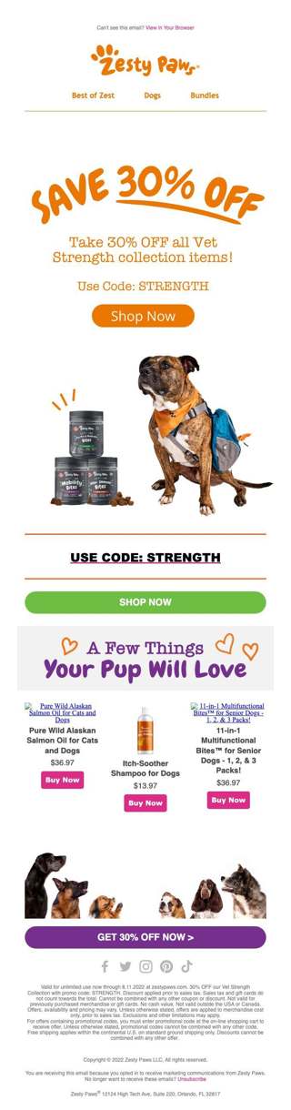🔴 Vet Strength Collection at 30% OFF Today Only!