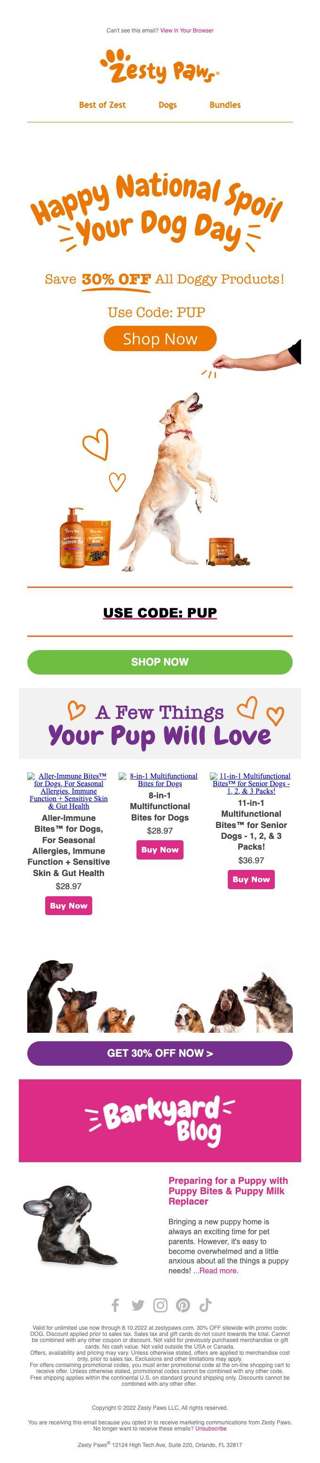 Don't Miss Out: 30% OFF All Dog Products on Spoil Your Dog Day🥳