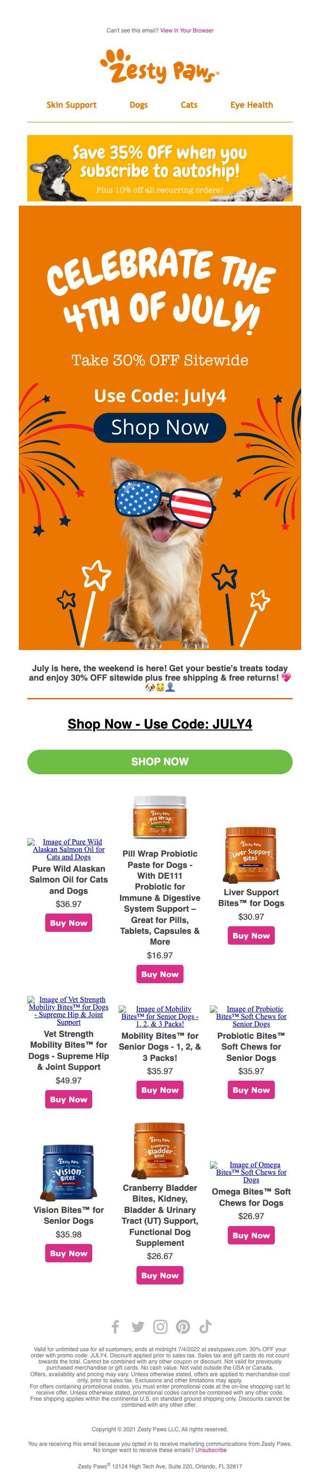 4th Of July Event - 30% OFF ANY Order!🎆