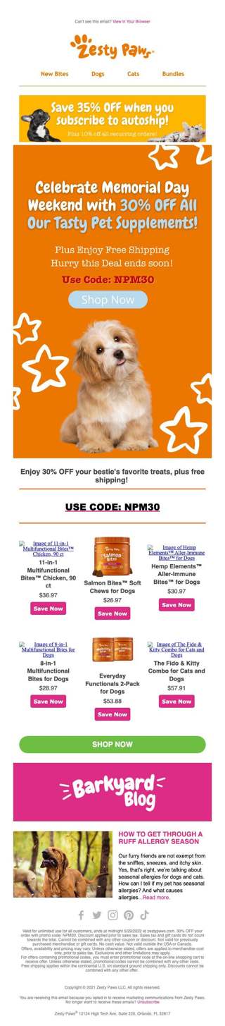 🤩Don't Miss Out: 30% Off Memorial Day Sale is Happening Now!! ☀️