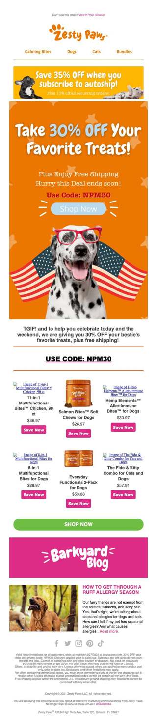 TGIF! 😜 Here's 30% OFF Just for You!