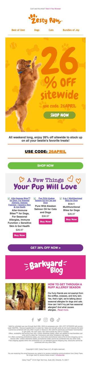 Entire site on sale TODAY! 🐶