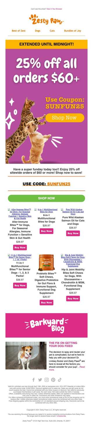 EXTENDED 25% off $60+