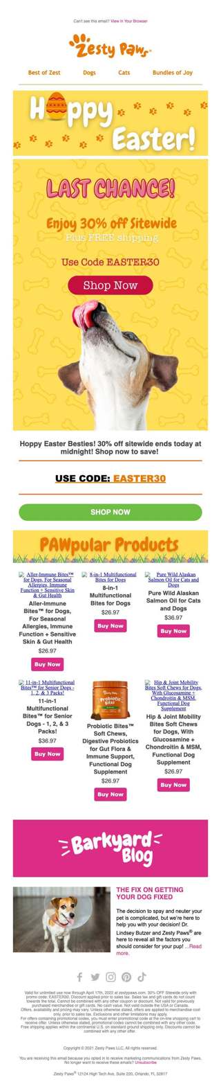 Hoppy Easter 🐰 Open for 30% off Sitewide 🥕