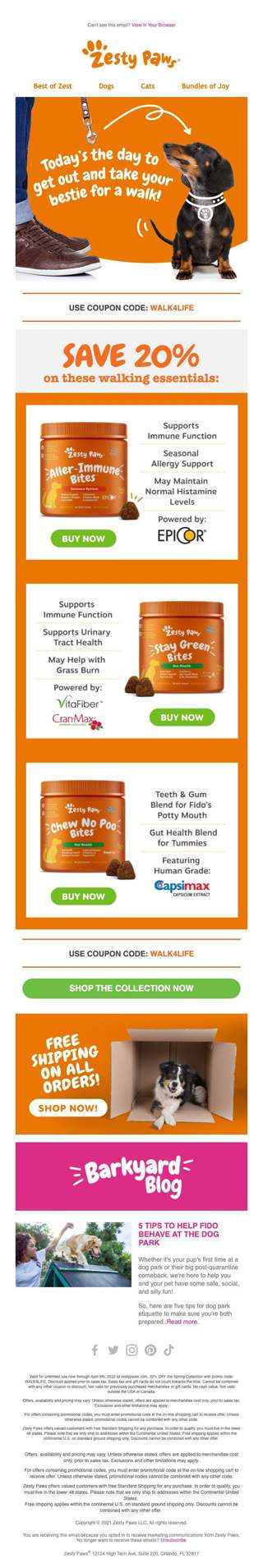Celebrate National Walking Day with SAVINGS! 🧡