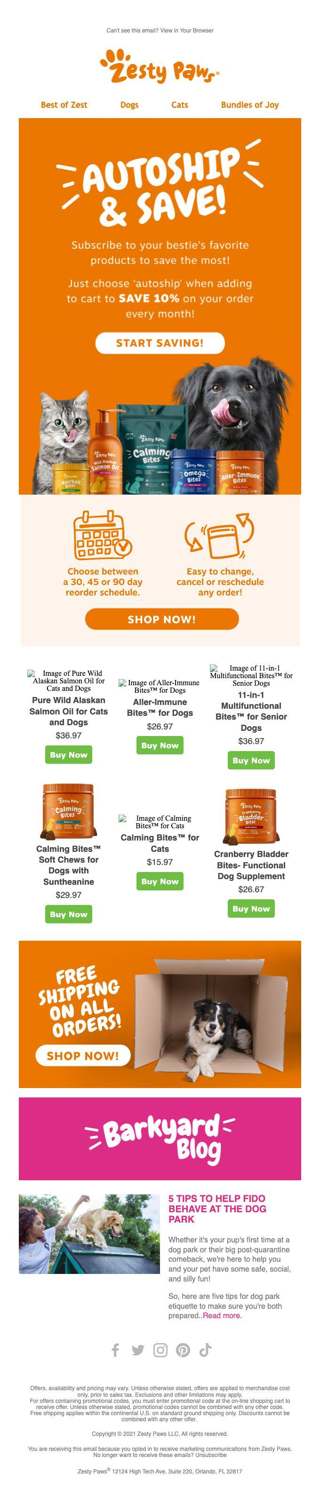 Want to save 10% on every order? Subscribe today! 🤑🧡