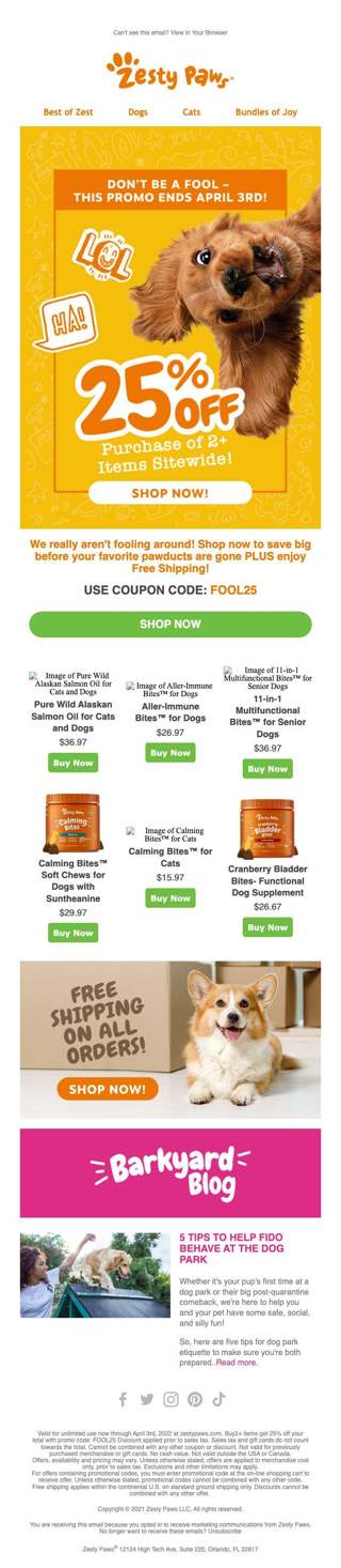 We found 25% off for you.. 🧡🐶