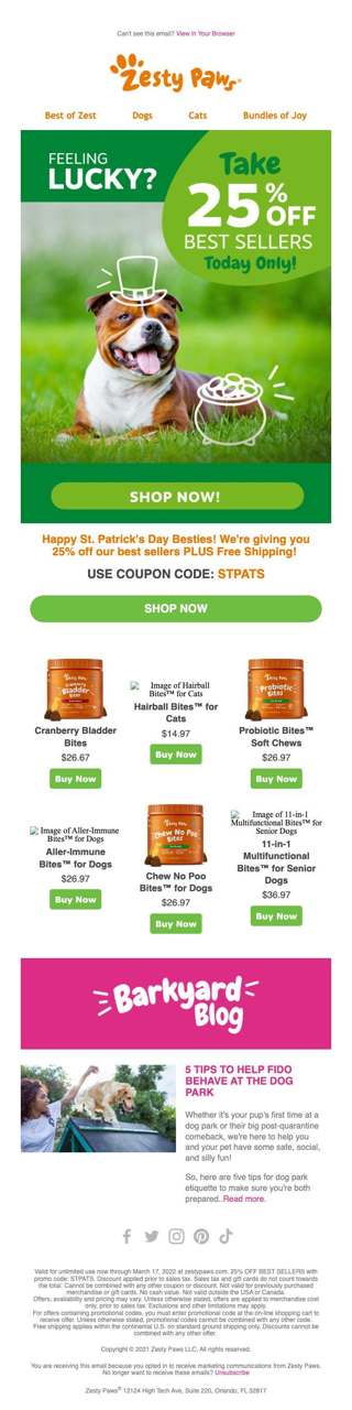 Lucky You 🍀 Shop 25% off NOW