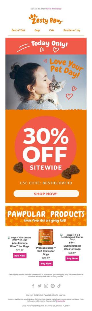 30% off SITEWIDE 🧡🐶