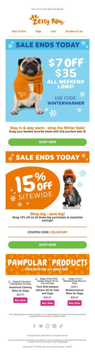 A few hours left to SAVE! ❄️