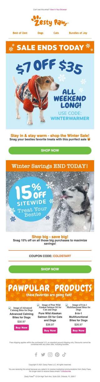 Winter Sale Ends Today! ❄️
