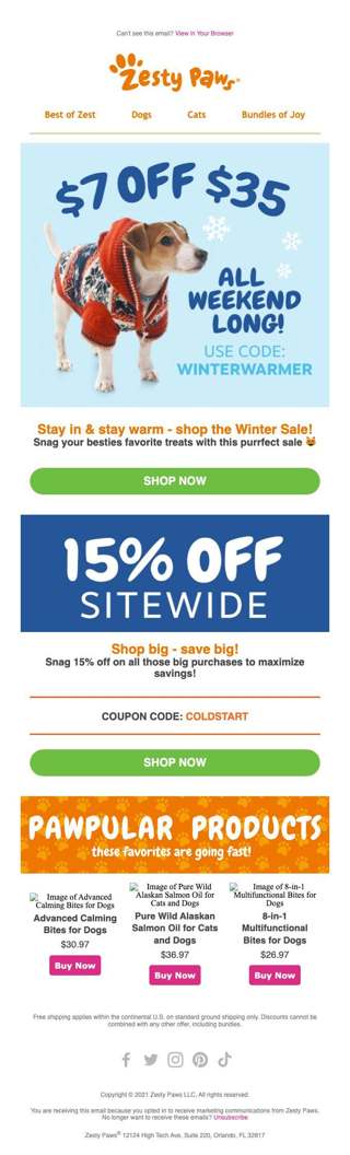 $7 or 15% off - you choose! ❄️