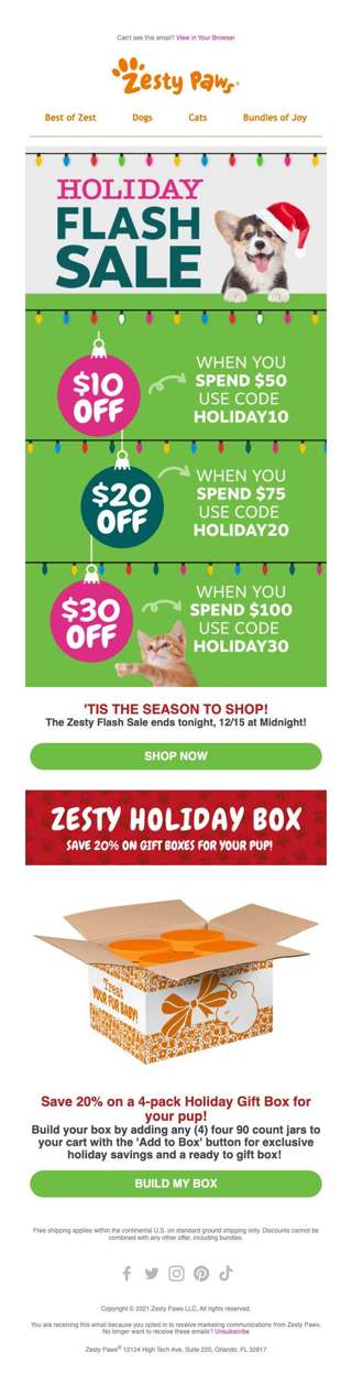 The Holiday Flash Sale - Zesty Style 🧡