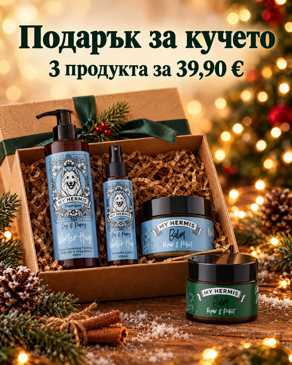 Подарък за кучето. Коледа